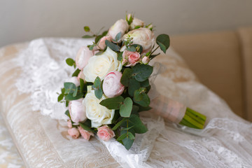 Wedding flower bouquet roses peony