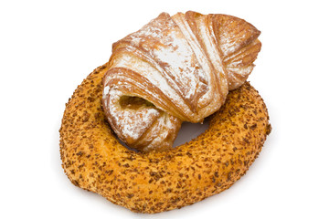 Fresh bakery, isolated on white background