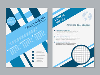 Professional two-sided booklet vector design template