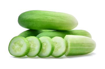Cucumber isolated on white background