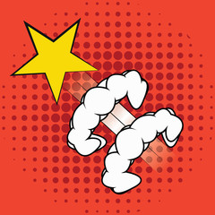 Isolated comic expression