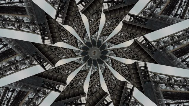 Architecture kaleidoscope from the eiffel tower