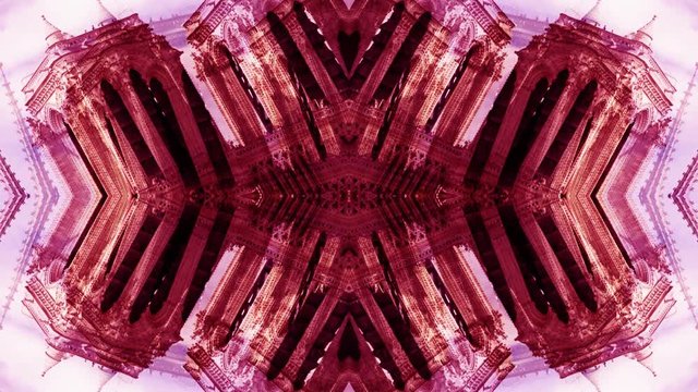 Architecture kaleidoscope from the notre dame
