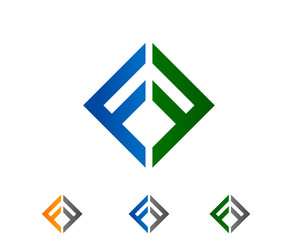 F abstract logo template : v22