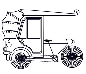 rickshaw india isolated icon design, vector illustration  graphic 