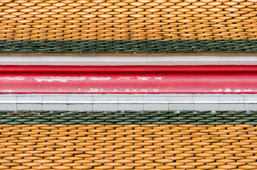 The Pattern of Old Ceramic Tile Roof.