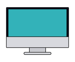 computer monitor isolated icon design, vector illustration  graphic