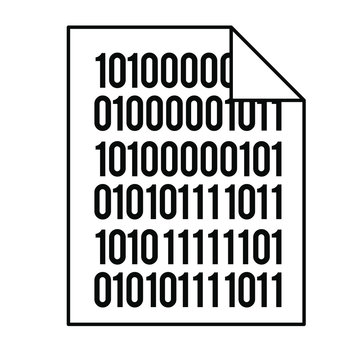 documents with binary code isolated icon design, vector illustration  graphic 