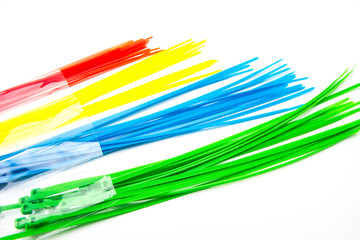 Nylon Cable Ties on white background