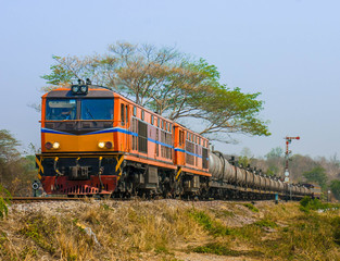 Oil tanker train was passing through rural area, 2016.