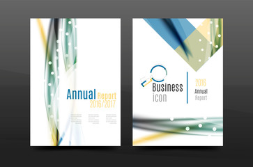 Naklejka premium Swirl wave annual report for business correspondence letter. Flyer design