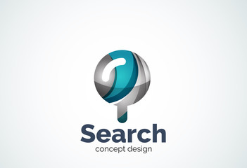 Obraz premium Magnifying glass logo template