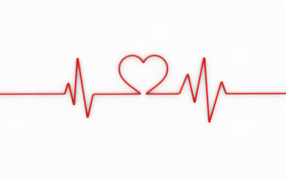 Heart monitor. 3d illustration
