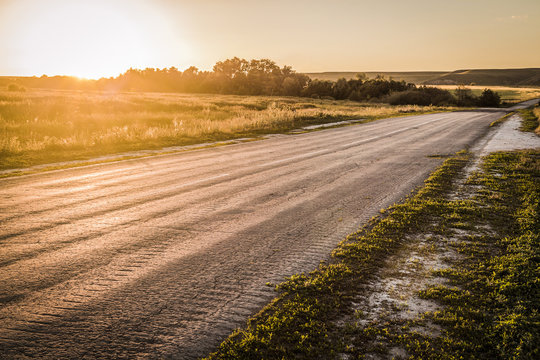 The road receding into the distance