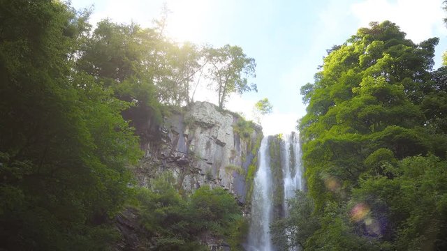 Pistyll Ryder waterfall - Oswestry, Wales, United Kingdom: August 2016