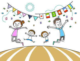 家族：体育祭、スポーツ
                        