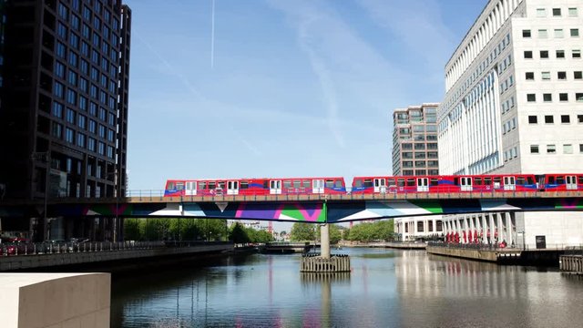 canary wharf in london docklands railway