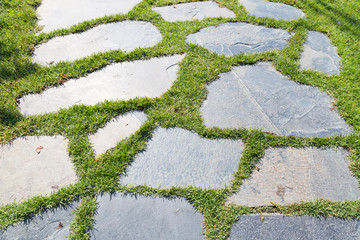 Stone walkway in the park