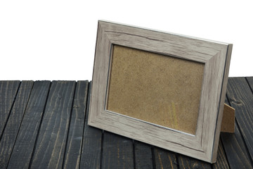 Photo frame on table