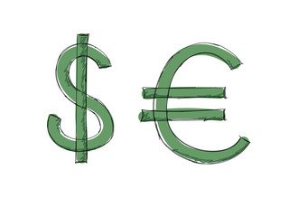 Vector Dollar Euro