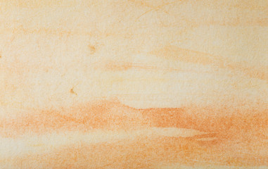 Brown hand painted watercolor background. Paper texture.