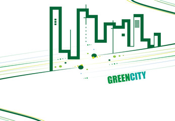 Green city. Ecology concept. Save life and environment