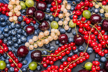 Various summer berries background