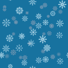 Christmas holiday background with snowflakes. Winter pattern