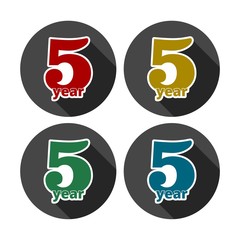 5 years of service, 5 years, Celebrating 5 years, 5rd Anniversary - Set