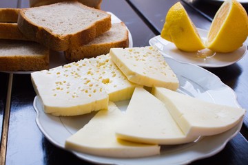 Delicious cheese on the table