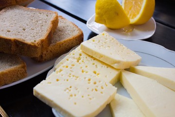 Delicious cheese on the table