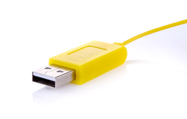 USB Cable Plug isolated on White Background