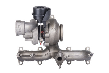 Spare part turbocharger isolated on white