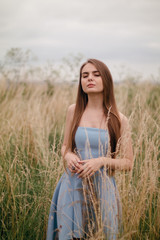 Girl portrait on the field