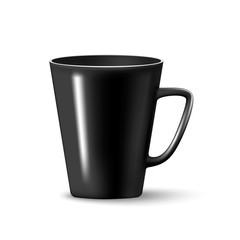 Vector Black mug cup isolated
