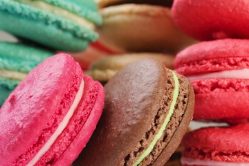 Set of delicious macaroons