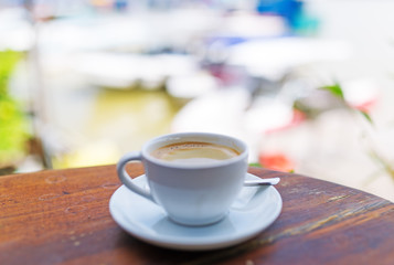 cup of coffee on the table