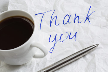 Message written on napkin