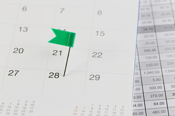 Green Pins to Wildcats on the calendar beside the number of twen