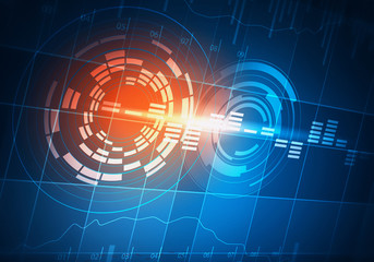 Obraz premium Sound equalizer background . Mixed media