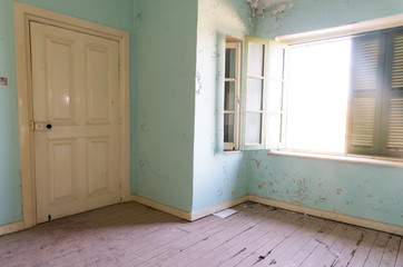 Interior of a dirty abandoned room