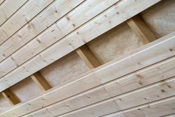 An interior view of unfinished home inside