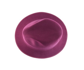 Purple sombrero fashion isolated on white background.