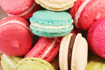 Set of delicious macaroons