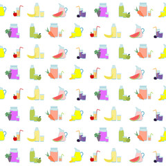 Seamless pattern with Fruit Juice Icons for your design