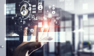 Media worldwide technology concept . Mixed media