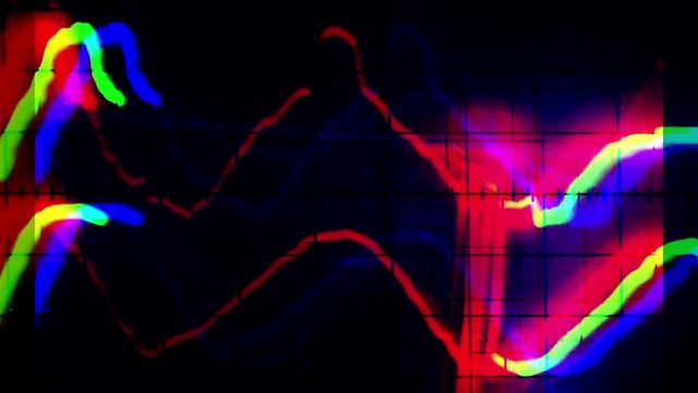 graphics from the screen of an oscilloscope