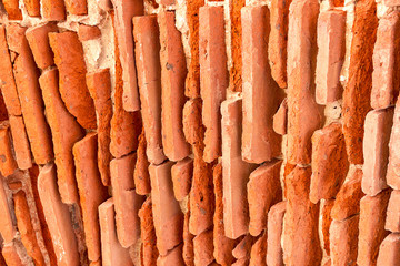 Vertical old brick wall: can be used as background