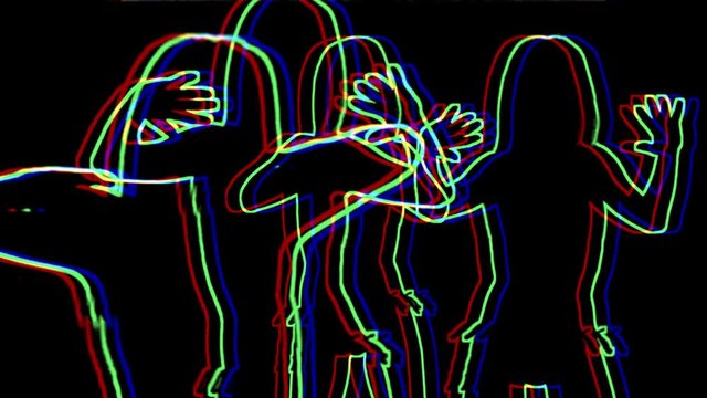 sexy female dances with party background
