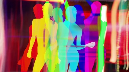 sexy dancer shadow silhouette - Powered by Adobe